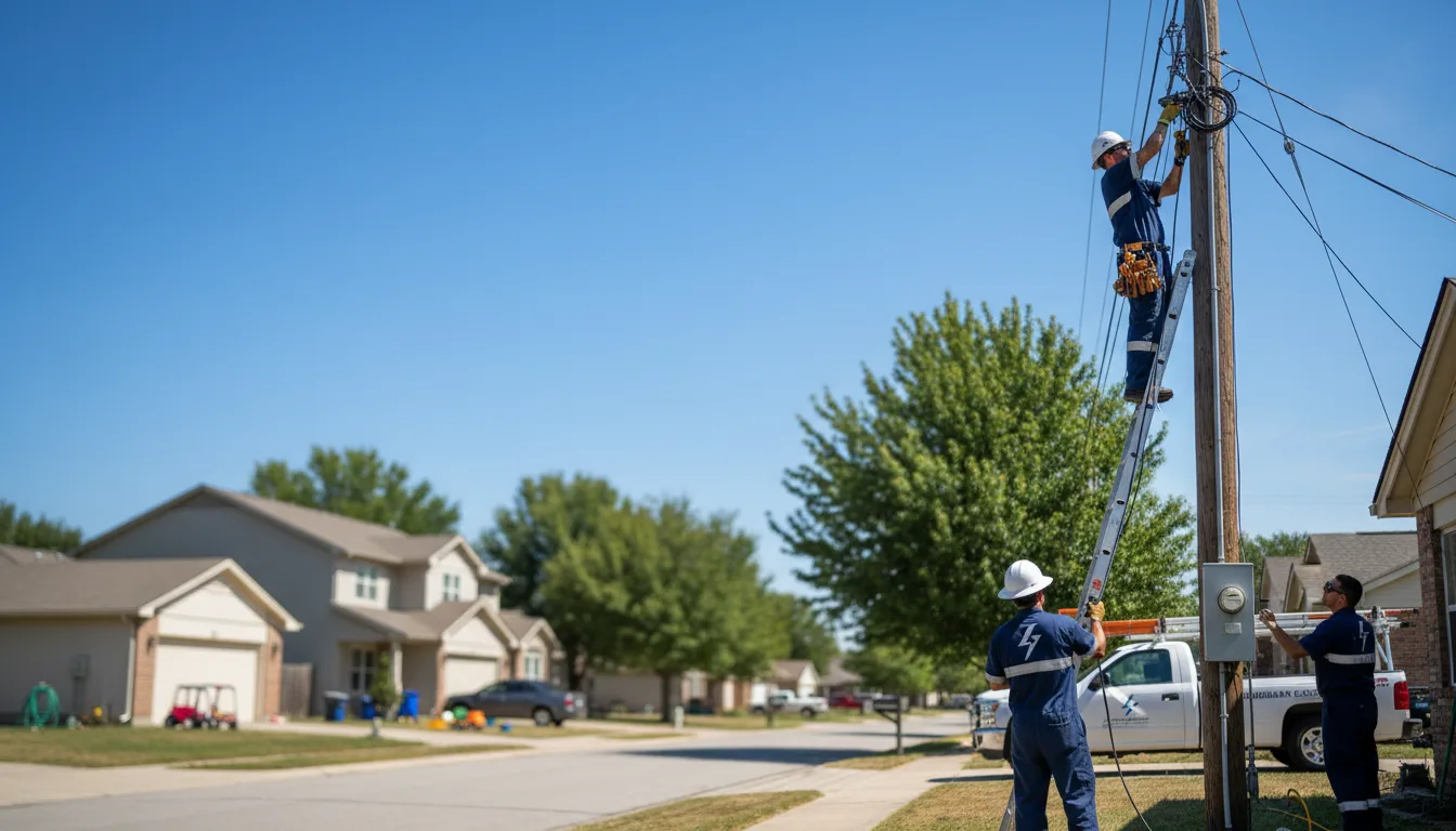 Residential electrician providing installation services in Doylestown, WI